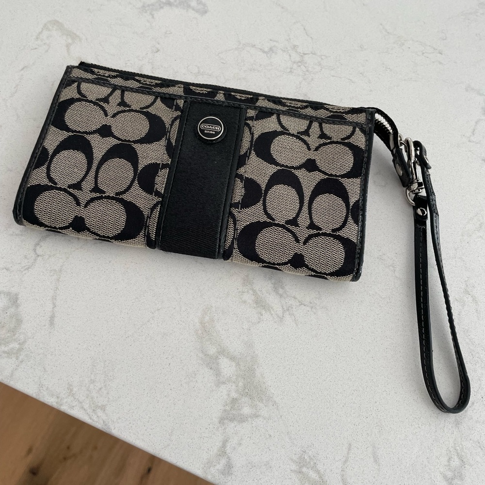 Black Coach Wrist Wallet